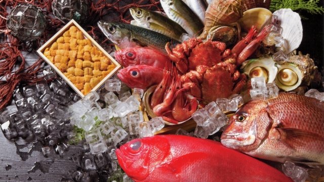豪華な魚の盛り合わせ